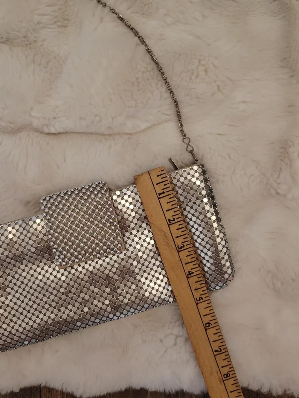 Aluminum Silver Clutch